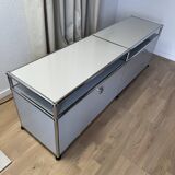USM Haller TV cabinet in Light Grey