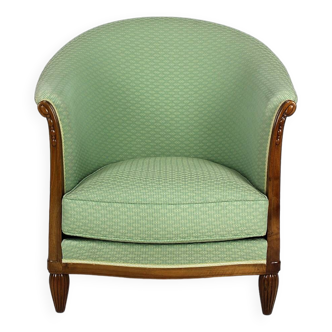 Fauteuil Art Déco par les Ateliers Gauthier-Poinsignon en noyer, circa 1920-1930