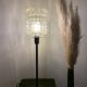 Pair of lamps with a molded glass shade