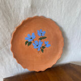Artisanal ceramic flower plate
