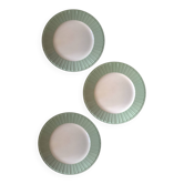 Lot de 3 assiettes plates Villeroy & Boch – vert amande & blanc