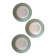 Lot de 3 assiettes plates Villeroy & Boch – vert amande & blanc