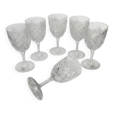 6 Verres à eau en cristal de Saint-Louis | Modèle Gavarni | Première m