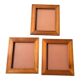 Set of 3 small old wooden frames