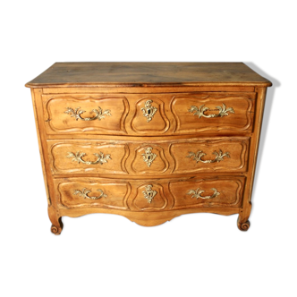 Dresser in blond walnut Louis XV