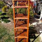 Bamboo and rattan shelf