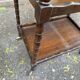 Vintage rolling bar side table in chic rustic style from the 1950s.