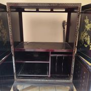 Meuble chinois laqué ancien décor oiseaux – cabinet asiatique