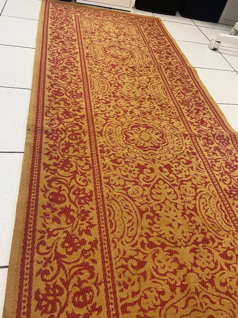 Antique Embroidered Hallway Entryway Rug Indoor Cotton