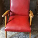 Scandinavian armchair with compass legs