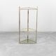 Corner console storage metal glass 70s vintage
