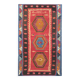 1940s Turkish Kilim Rug, Small Wool Medallion Flatweave 75 x 130 cm