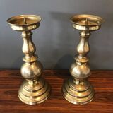 Pair of brass candlesticks