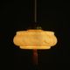 Art Deco Stab-Pendant Light with Marbled Glass Shade, Germany 1930s