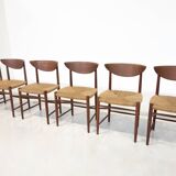 Mid-Century Set of 6 Chairs Model 316 by Peter Hvidt & Orla Mølgaard Nielsen for Søborg Møbelfabrik
