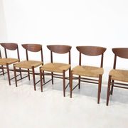 Mid-Century Set of 6 Chairs Model 316 by Peter Hvidt & Orla Mølgaard Nielsen for Søborg Møbelfabrik