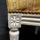 4 Louis XVI chairs - Pierre Frey fabric seat - cane back