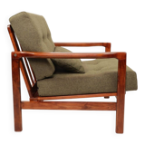 Mid Century Armchair Green Pillows Upholstery Living room armchair renovated