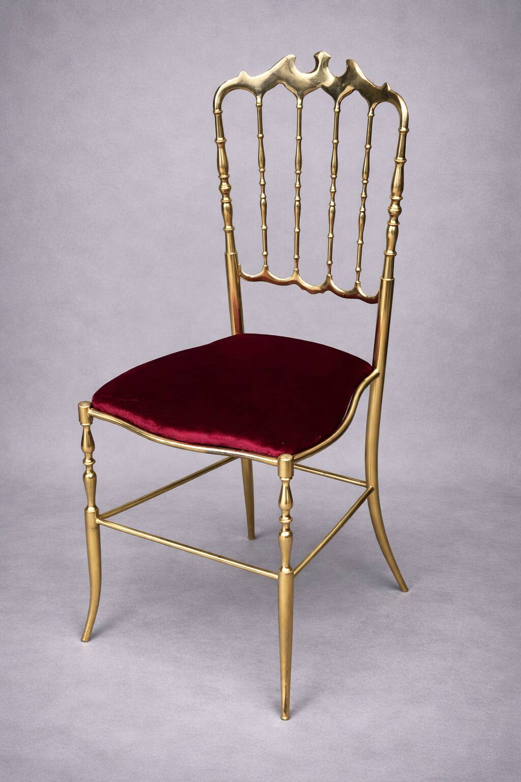 Chiavari chair designer. Solid bronze.