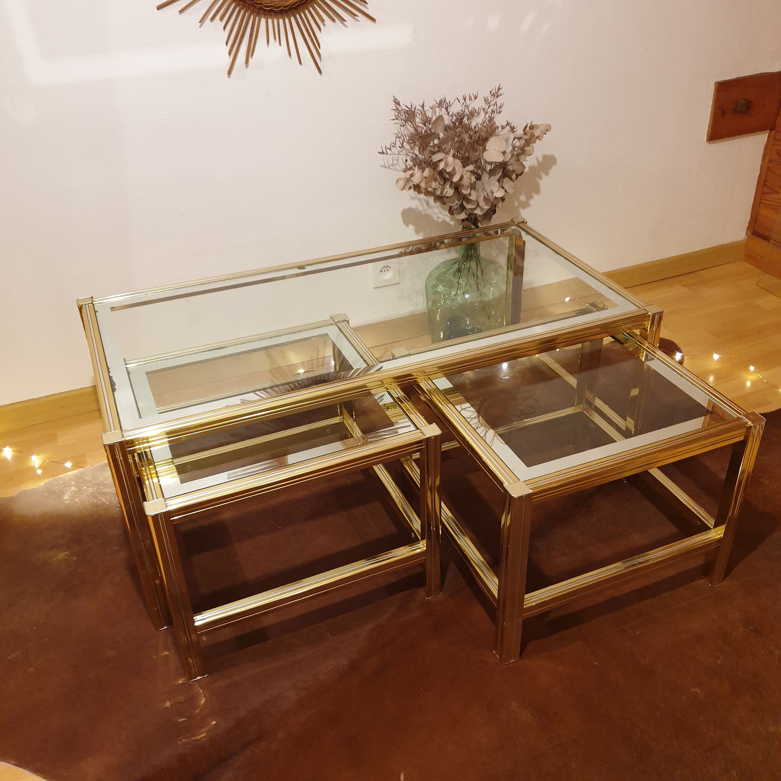 Tables gigognes Rochebobois vintage