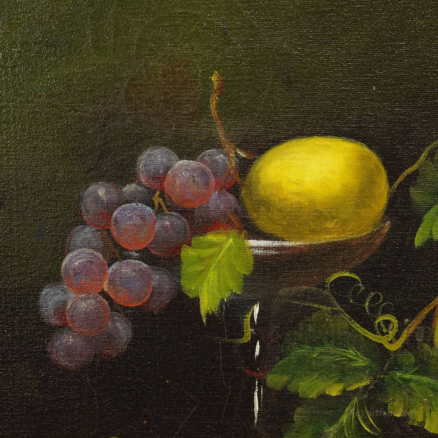 Still life with fruits, oil painting on canvas, Germany 1950s