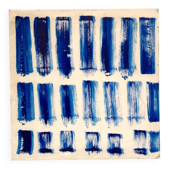 Blue White Oil Painting