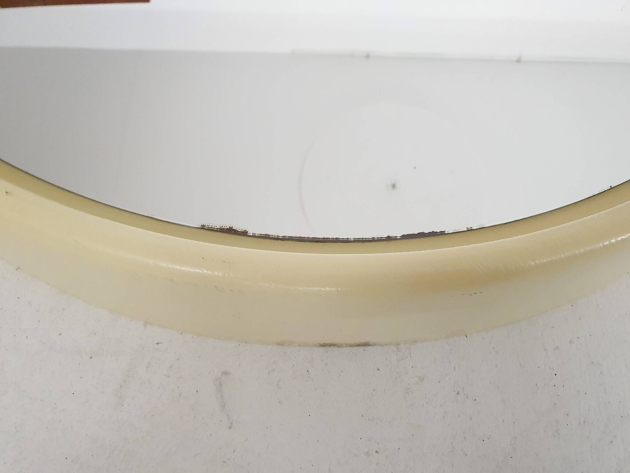 Miroir rond en polyester des années 1960, Pays-Bas