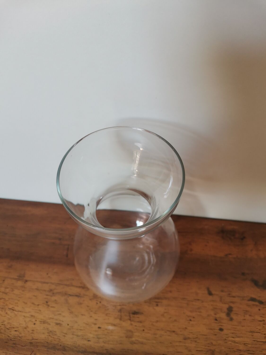 Vintage glass bulb vase