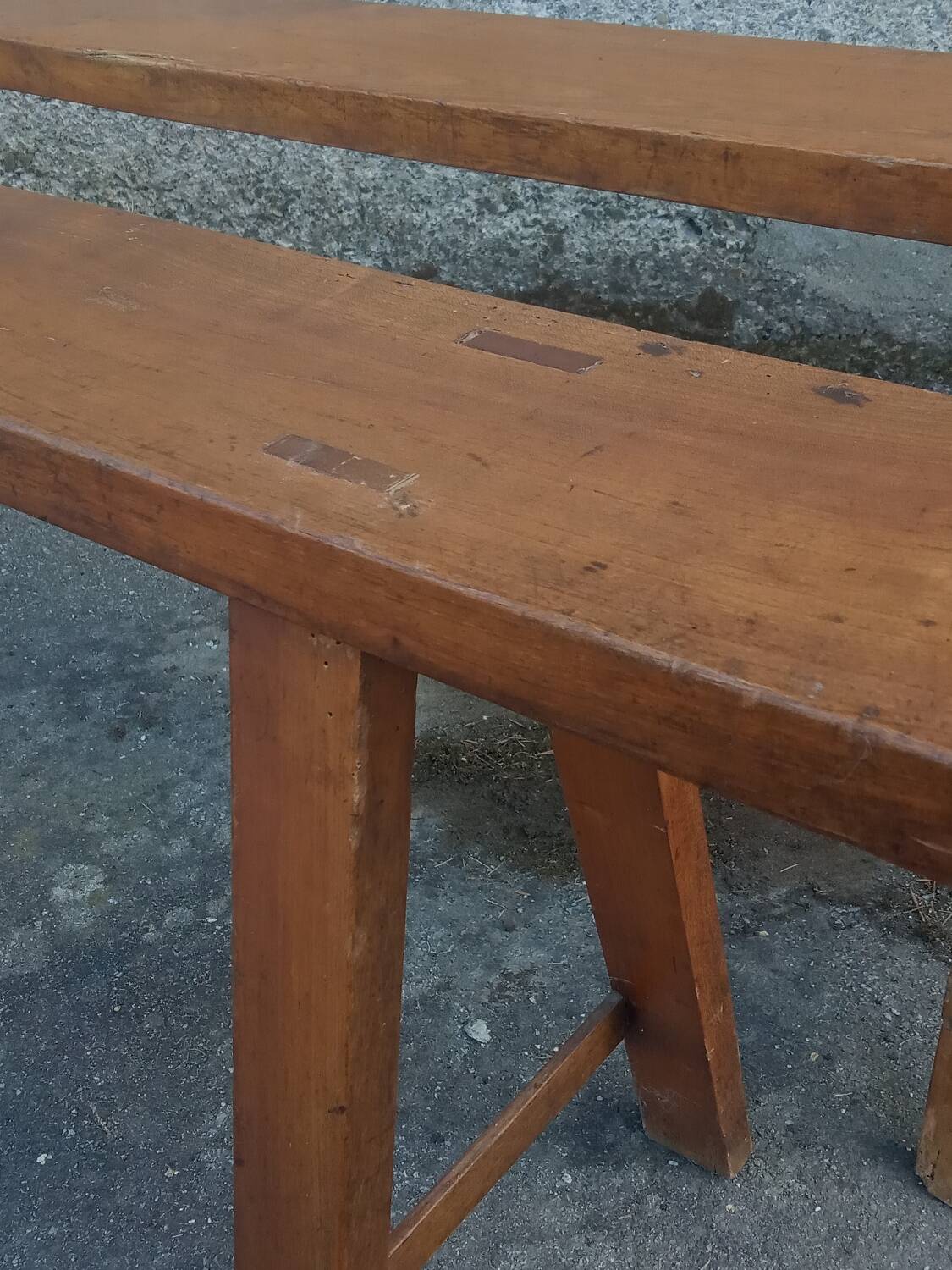 Pair of farm benches 183 cm