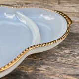 White opaline servant dish