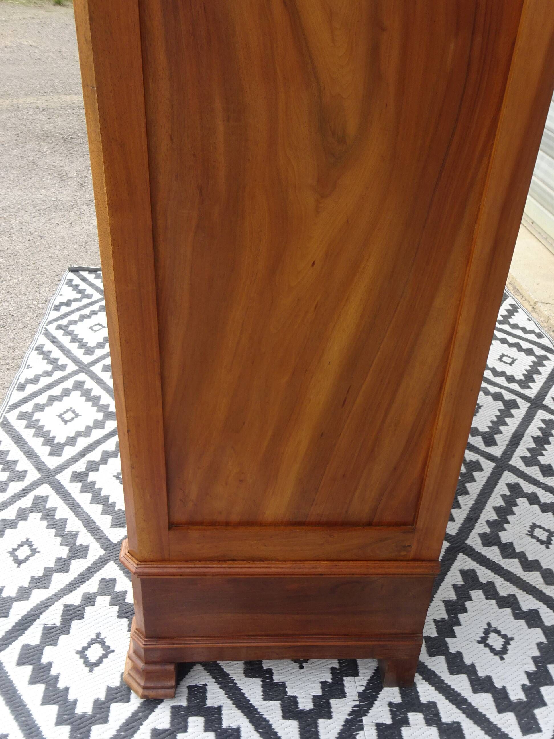 Large antique wardrobe in solid walnut