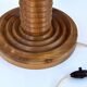 Vintage turned wood lamp base by Charles Dudouyt from the 1940s-1950s.