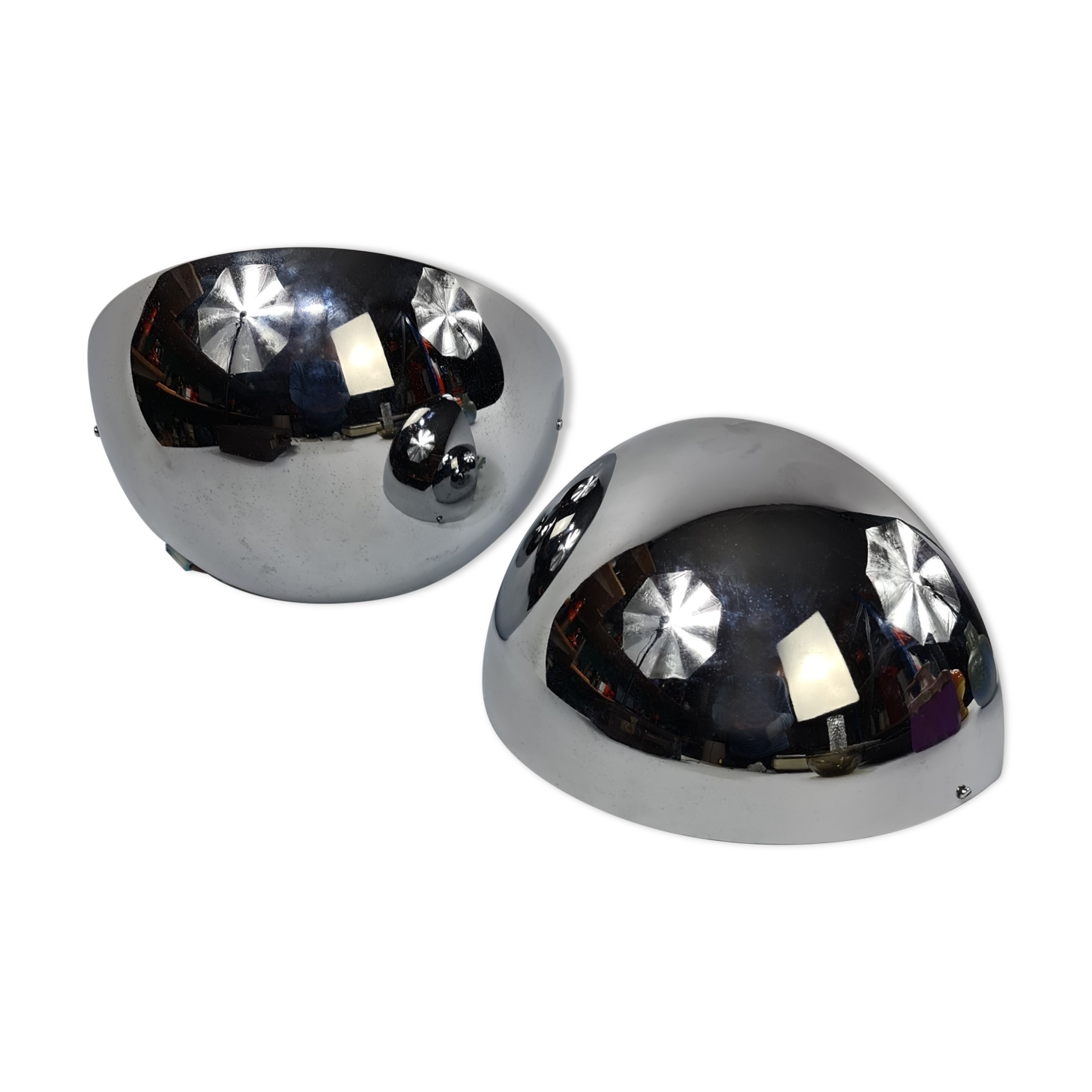 A pair of vintage French design wall lights by SCE France