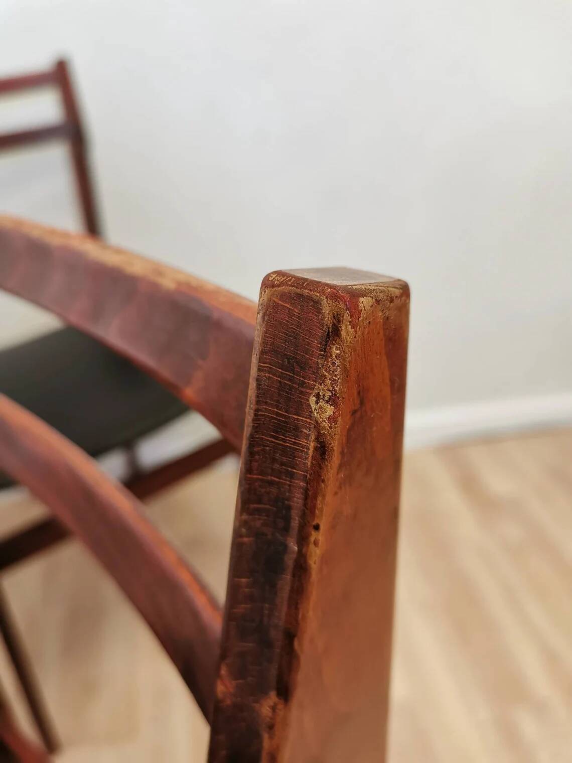 SET of 6 Vintage Scandinavian Wooden Dining Chair: Branko Ursic, 1970s