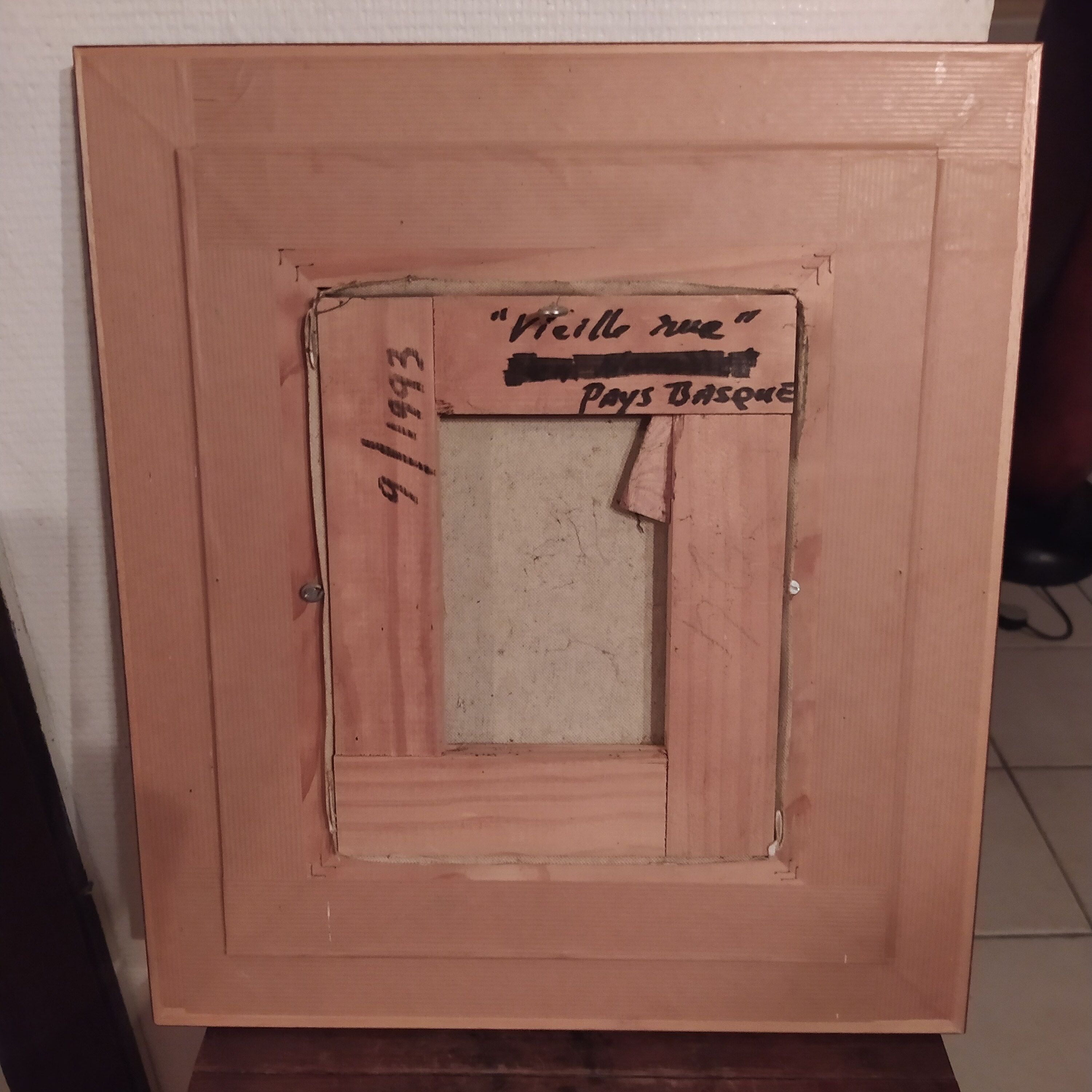 oil on canvas signed Joêl William 1993 rue du Pays Basque