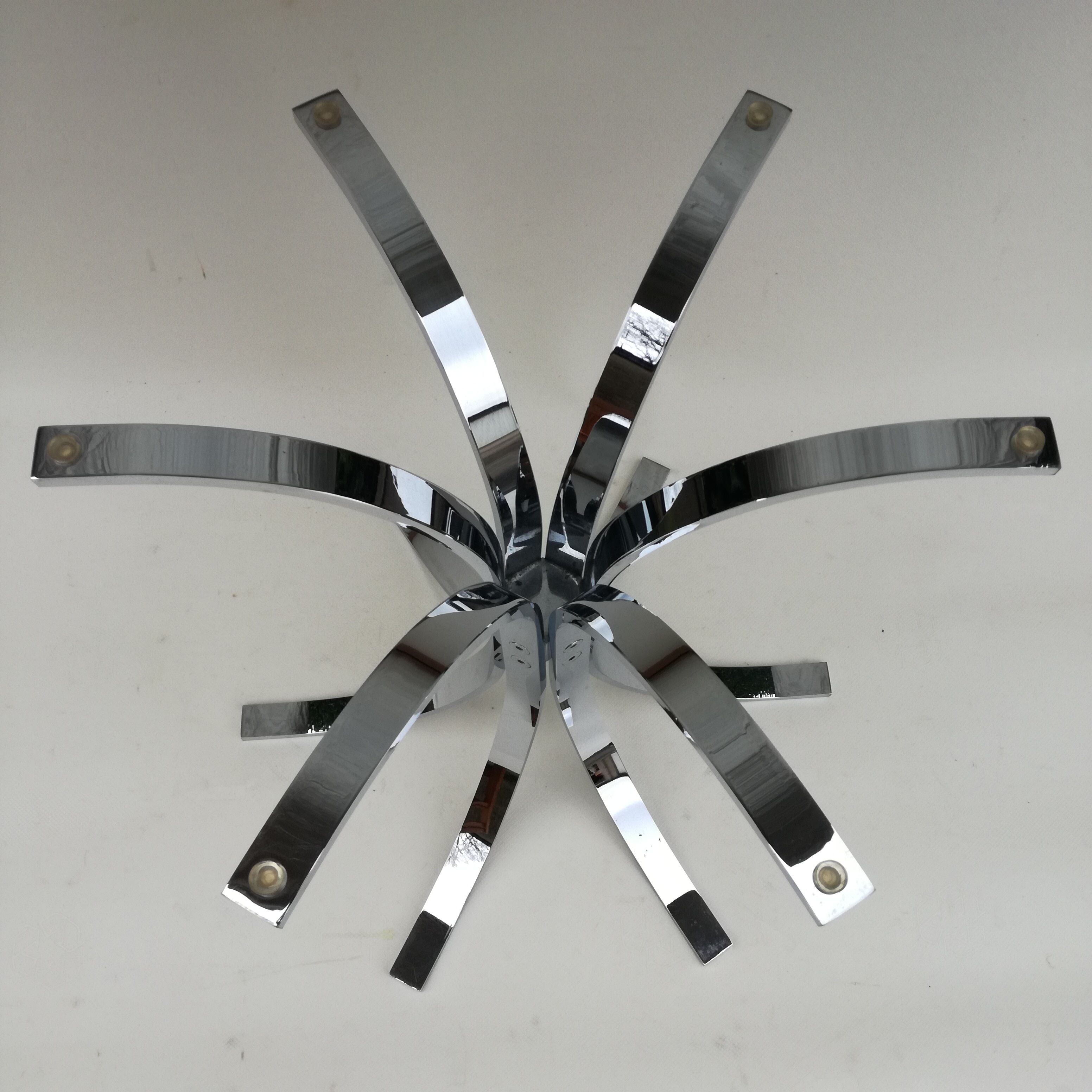 Smoked glass coffee table - Ø90cm