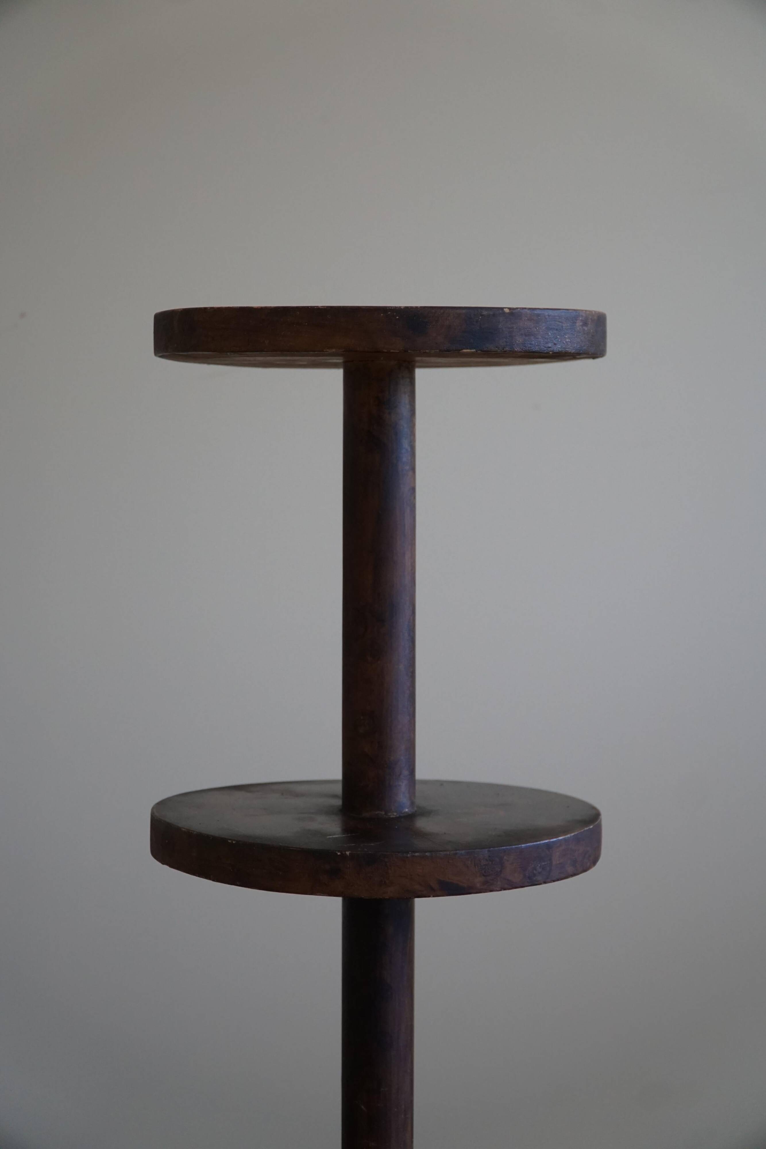 Decorative and multifunctional side table / pedestal, Danish Art Deco, 1940s