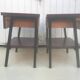 Pair of metal bedside table / formica