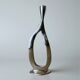 Biomorphic candleholder, solid aluminium, Spain, circa 1970