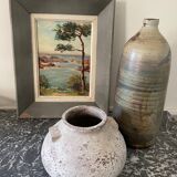 Old seaside painting