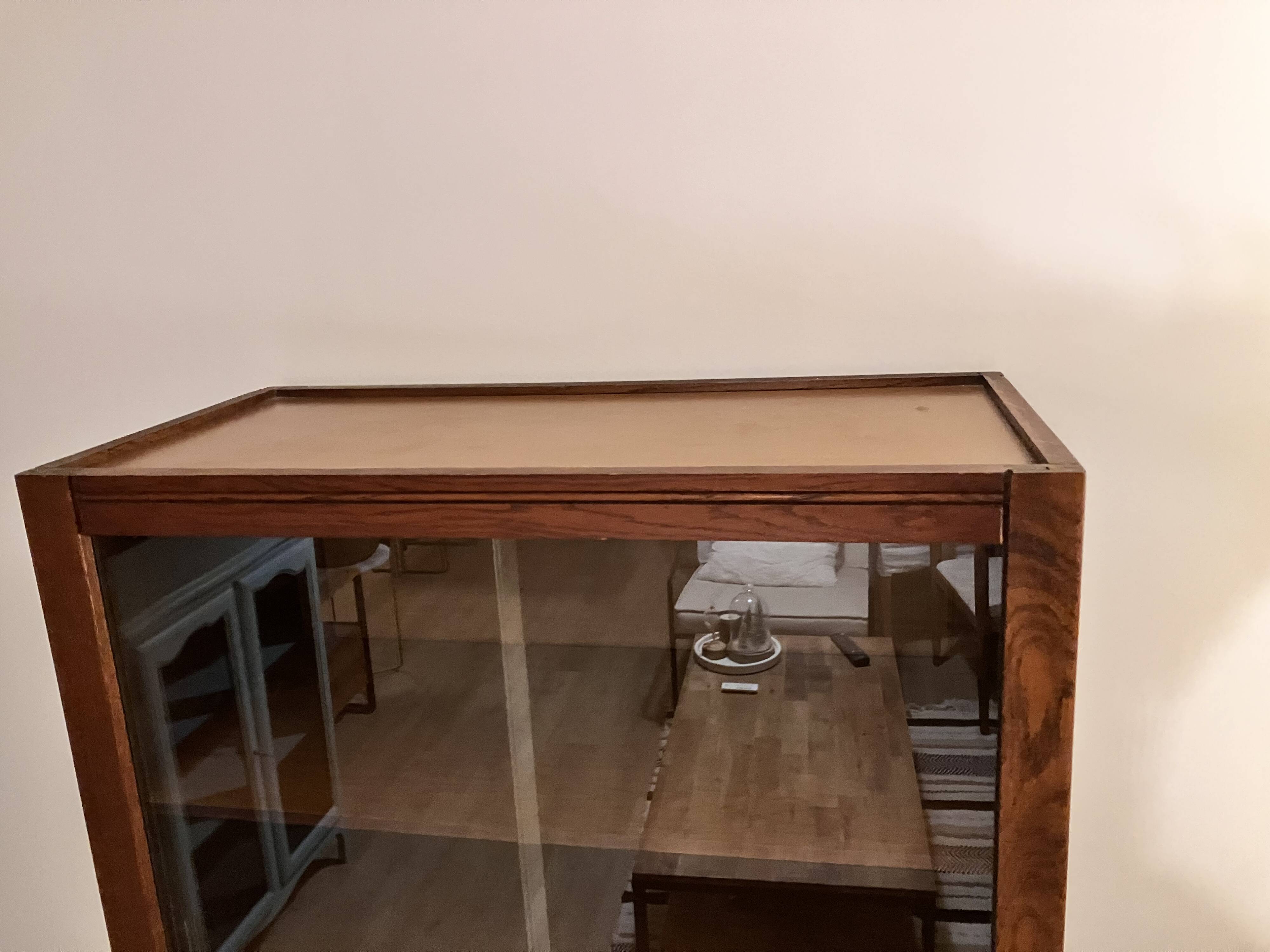 Vitrine commode bois année 70