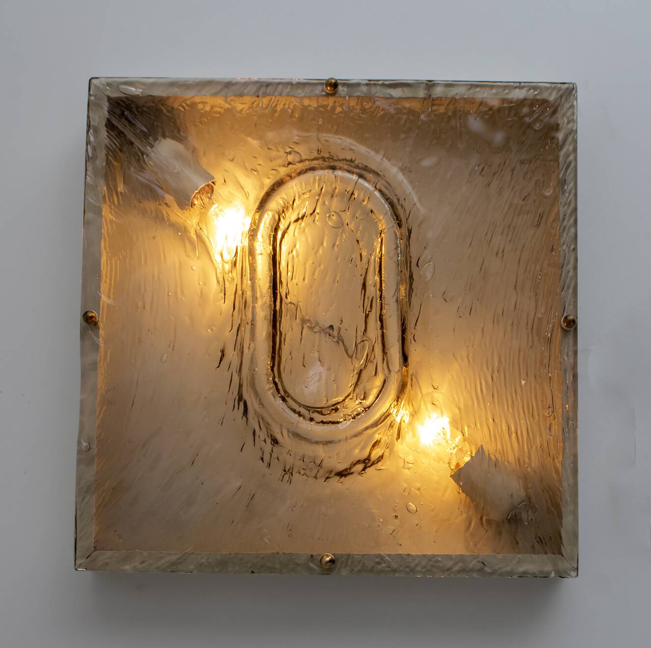 Four Toni Zuccheri Mid-Century Modern Murano Glass Sconces for Venini, 1960