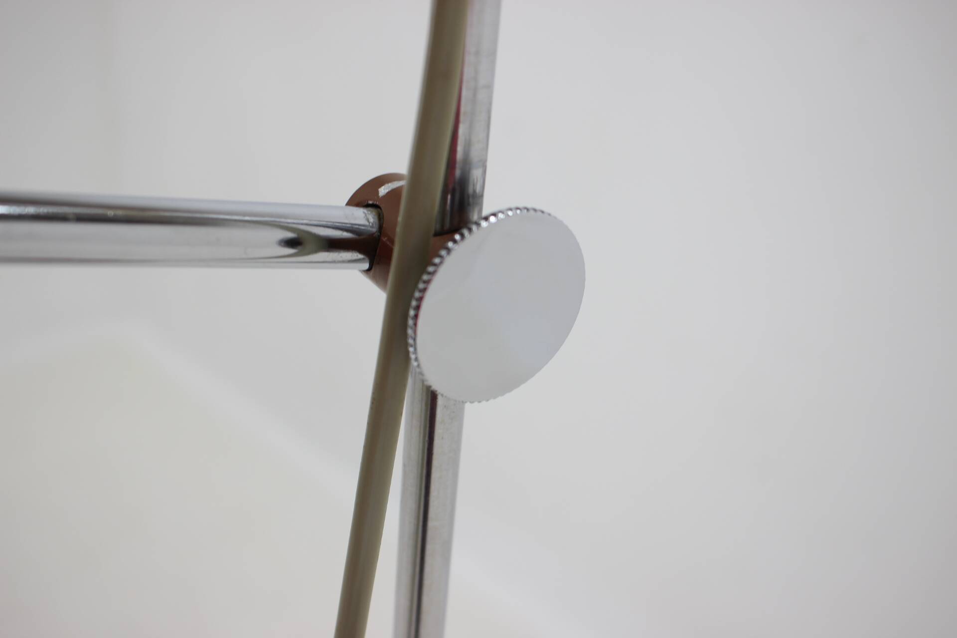 1970s chrome & metal adjustable floor lamp, czechoslovakia
