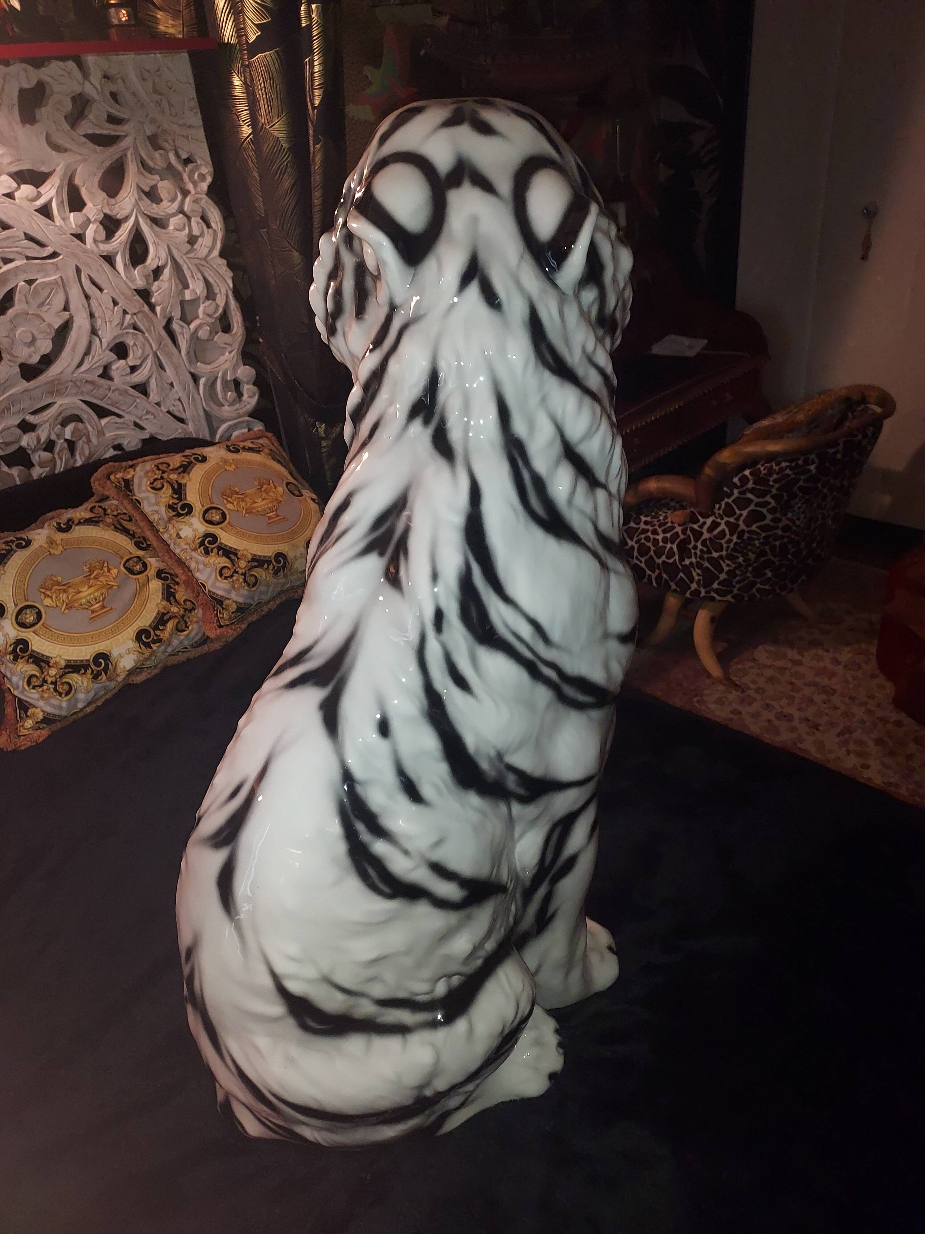 Ceramic large white tiger