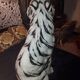 Ceramic large white tiger