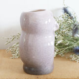 Owl vase in glazed ceramic