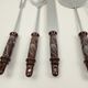 6 kitchen utensils brown ceramic sleeves