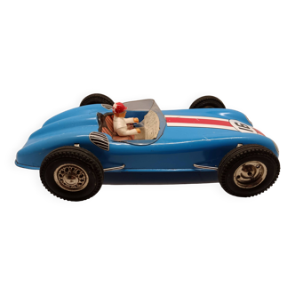 Joustra - Auto de Course biplace en tôle, modèle à friction, 1963's