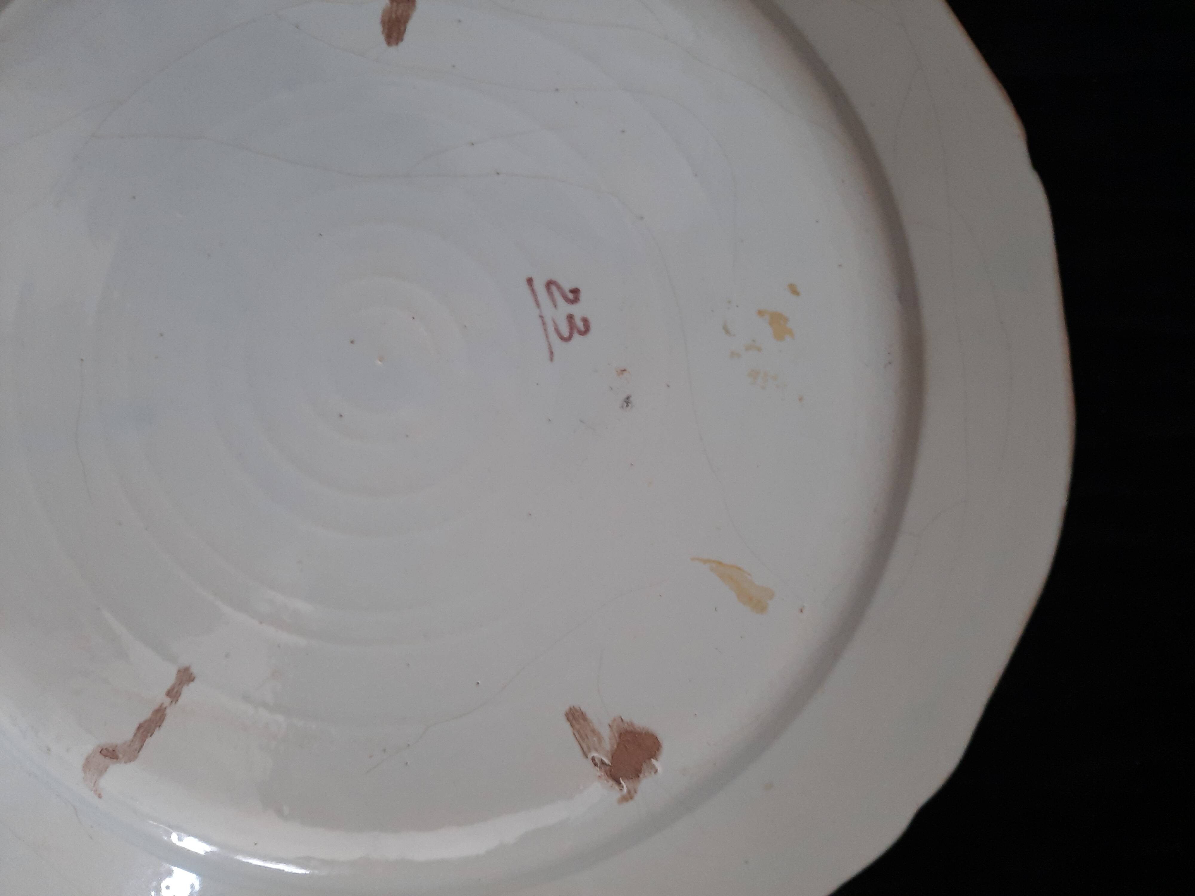 Old HB Quimper Plate Traditional Hand-Painted Rooster Decoration Earthenware 25cm