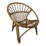 Children's rattan shell armchair